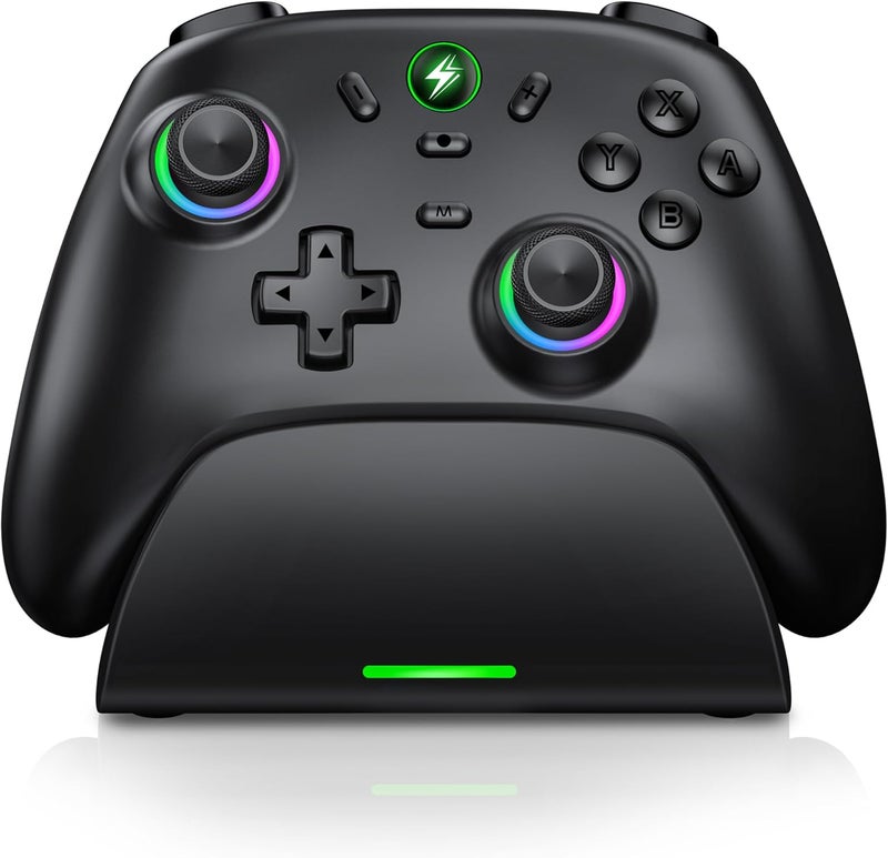 Svetaecho Wireless Switch Pro Controller with Charger for Nintendo Switch Controller/Lite/OLED, Hall Effect PC Game Joysticks/iOS/Android Remote Accessories Interactive Gaming Figures - Image 1